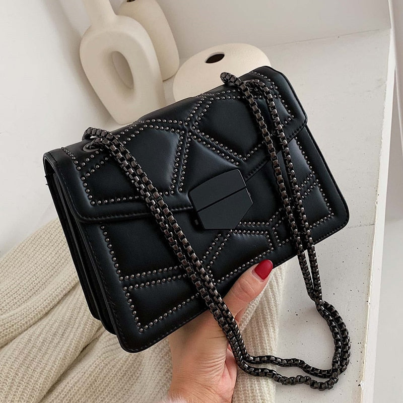 Black Rivet Handbag