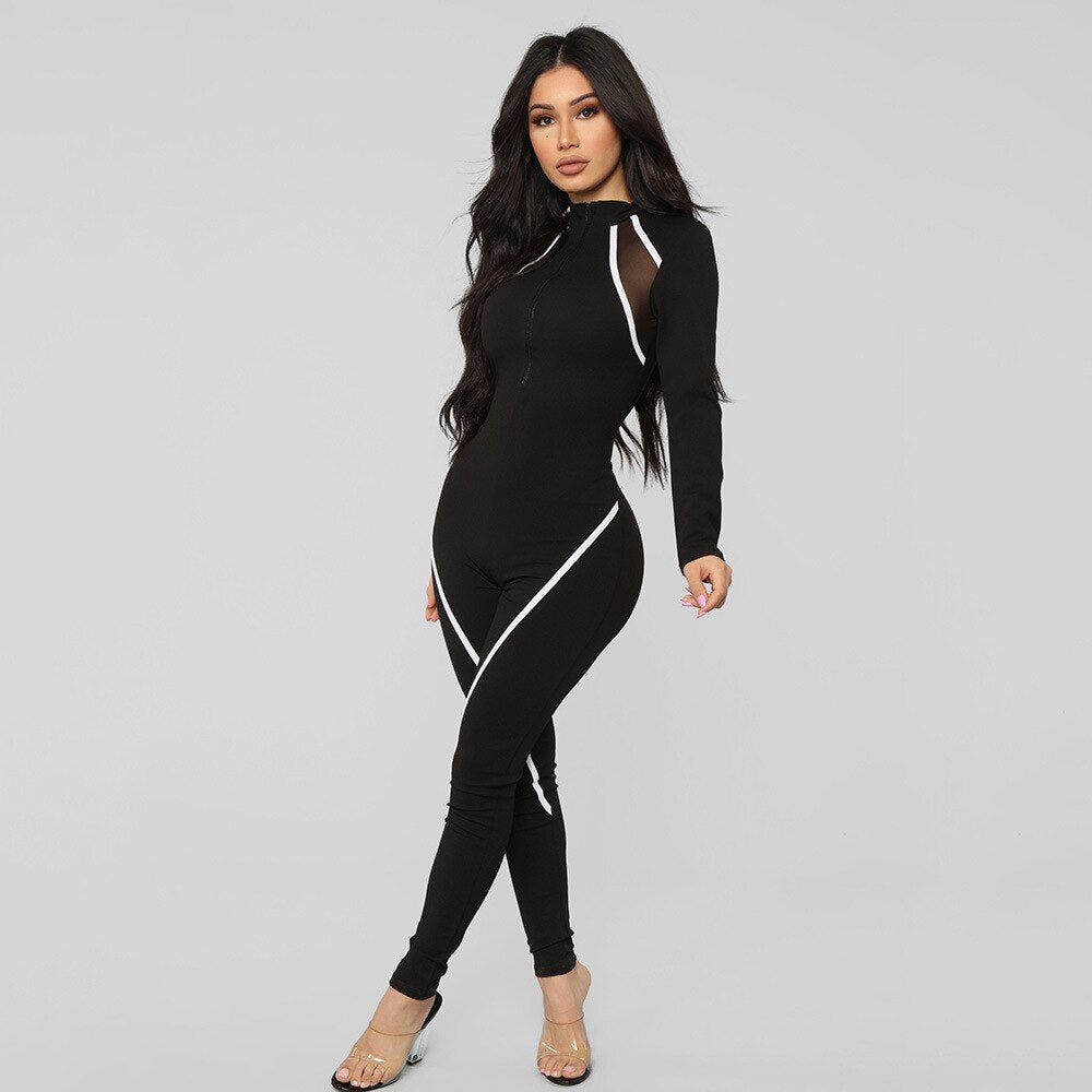 Black sport jumpsuit outlet