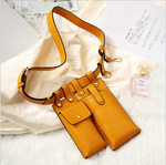 Waist Pack Leather Belt Bag Orange