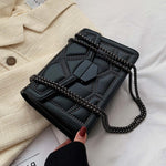 Rivet PU Leather Crossbody Bag Black