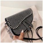 Luxuria Diamond Pure Saddle Handbag Diamonte