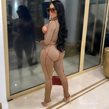 Patchwork Hollow Out Two Piece Set