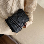 Rivet PU Leather Crossbody Bag Black