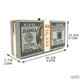 Money Stack Rhinestone Clutch