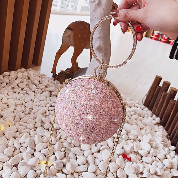 Crystal ball clutch deals