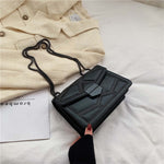 Rivet PU Leather Crossbody Bag Black