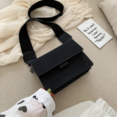 Gia Square Crossbody Bag Black