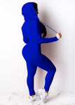 Simple Fitted Tracksuit Blue