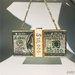 Money Stack Rhinestone Clutch