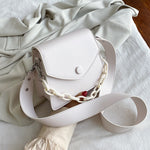 Zay Small PU Leather Crossbody Handbag White