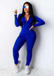 Simple Fitted Tracksuit Blue