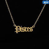 Zodiac Pendants Gold Necklace