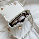 Sia Saddle One Shoulder Handle Bag White