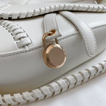 Sia Saddle One Shoulder Handle Bag White